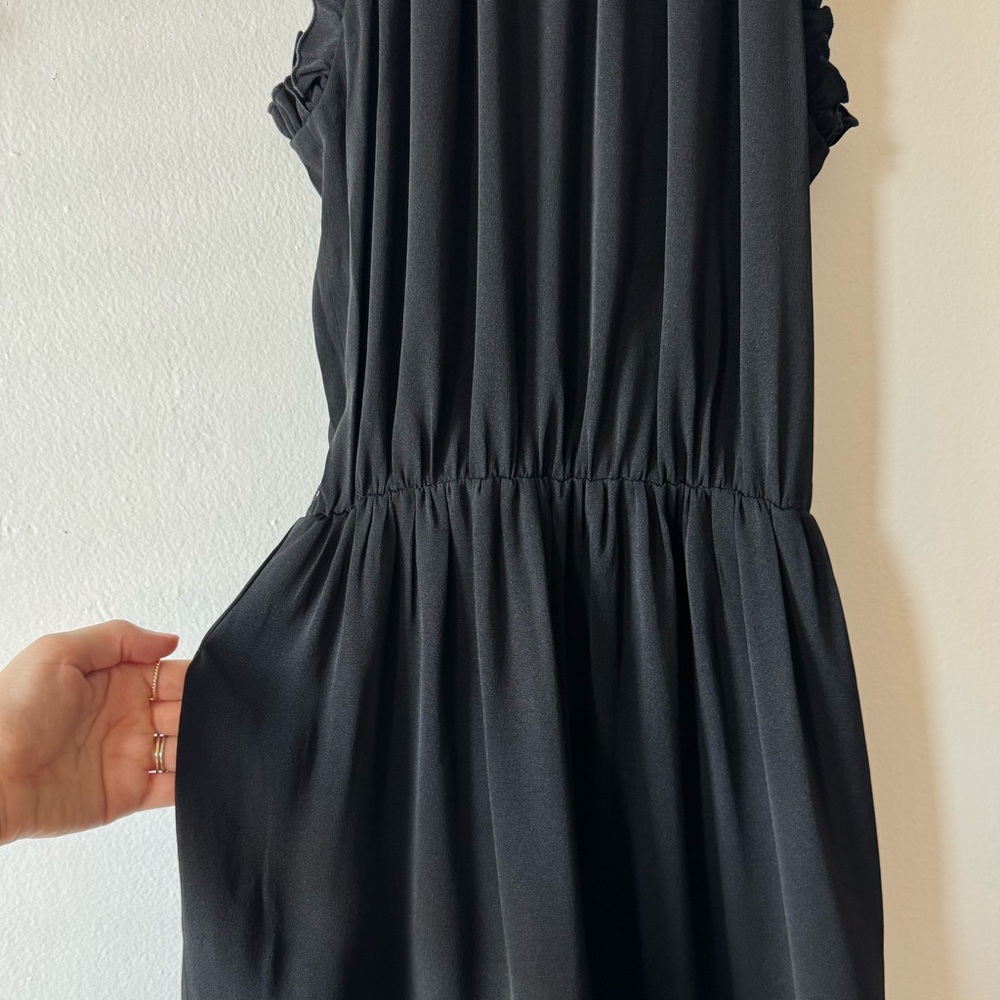 Saks Fifth Avenue Albert Capraro Black Midi Dress - Picture 4 of 11